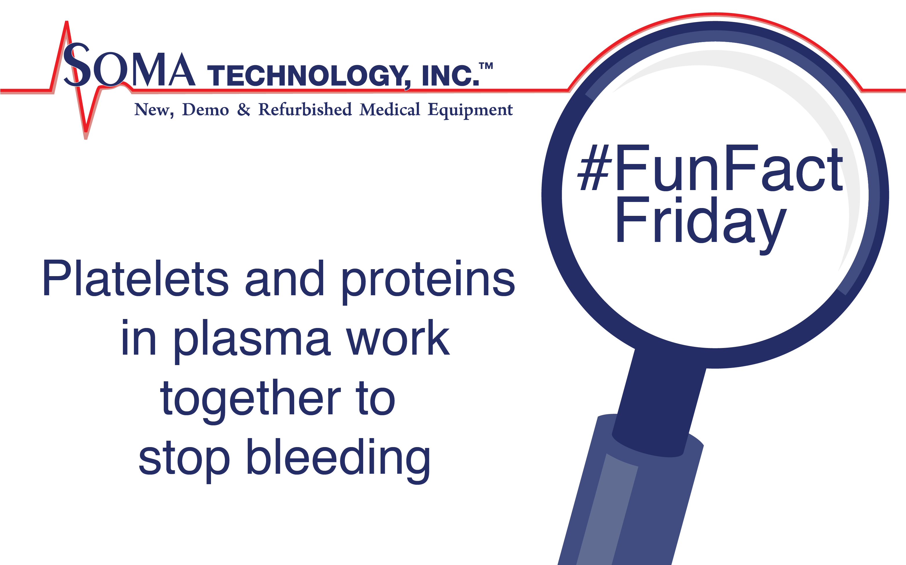 Platelets and proteins in plasma work together to stop bleeding - Soma Technology, Inc.