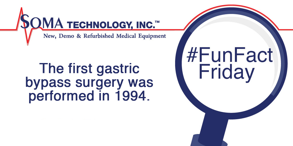 The first gastric bypass surgery was performed in 1994