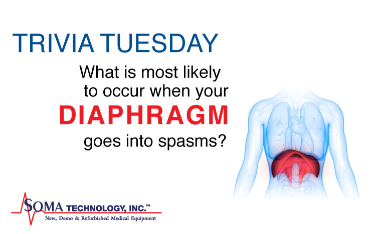 What is most likely to occur when your diaphragm goes into spasms? - Soma Technology, Inc.