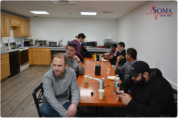 Soma Tech Intl - Valentines Trivia Event - Brian Nalley, Dia Zaben, Paul Chowaniec, Adam Gatzuras, Schleshin Molly-David, Ashish Dhammam
