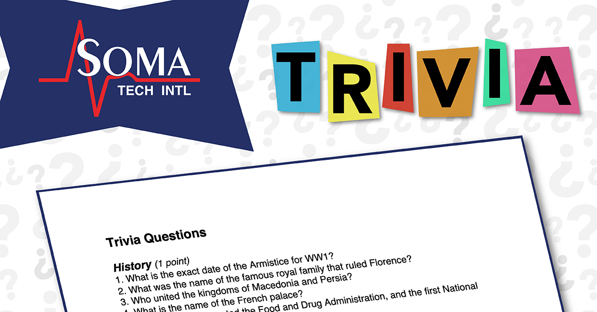 Soma Tech Intl Trivia Event Trivia Questions And Answers