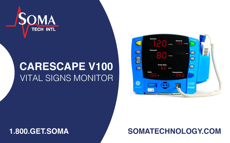 GE Carescape V100 - Vital Signs Monitor - Patient Monitors - Soma Tech Intl