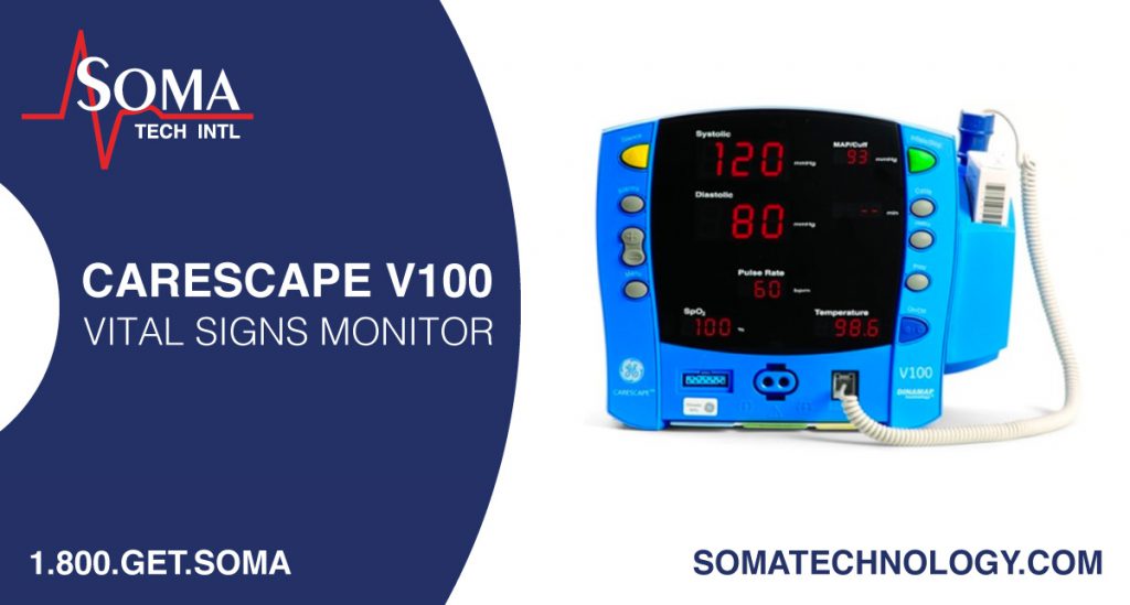 GE Carescape V100 - Vital Signs Monitor - Patient Monitors - Soma Tech Intl
