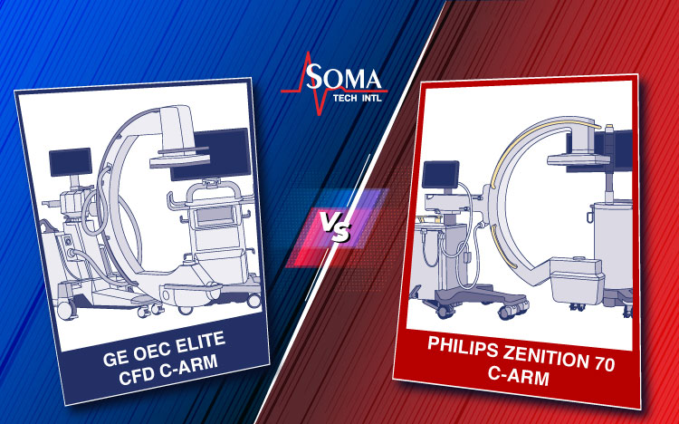 GE OEC Elite CFD C Arm vs Philips Zenition 70 C Arm