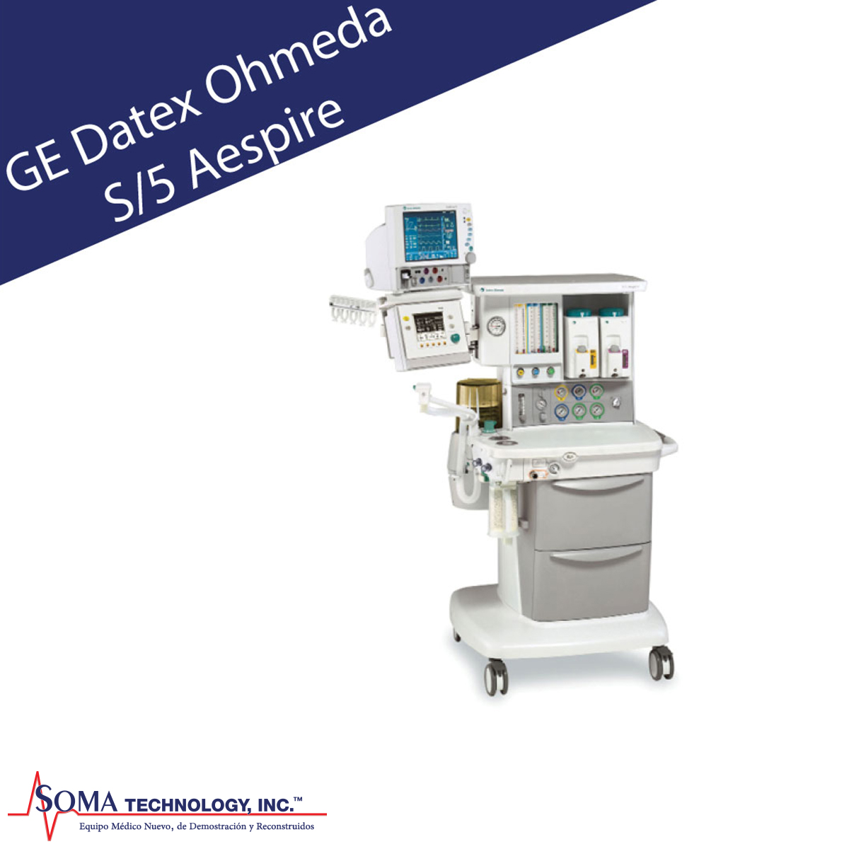 Máquina de Anestesia GE Datex-Ohmeda S/5 Aespire Máquina de Anestesia GE Datex-Ohmeda S/5 Aespire - Soma Technology, Inc.
