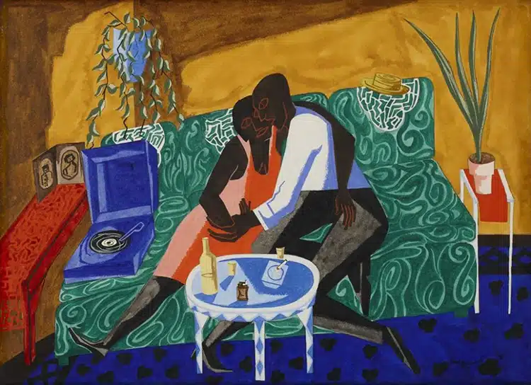 Día Internacional del Beso 11 Jacob Lawrence The Lovers