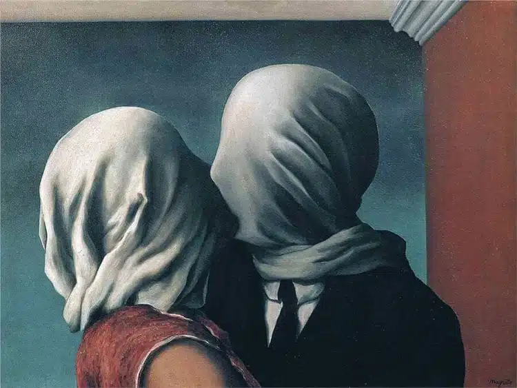 Día Internacional del Beso 9 Rene Magritte The Lovers