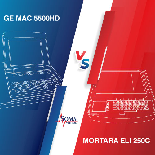 GE MAC 5500 HD VS Mortara ELI 250c Máquina de EKG GE MAC 5500 HD VS Mortara ELI 250c Maquina de EKG
